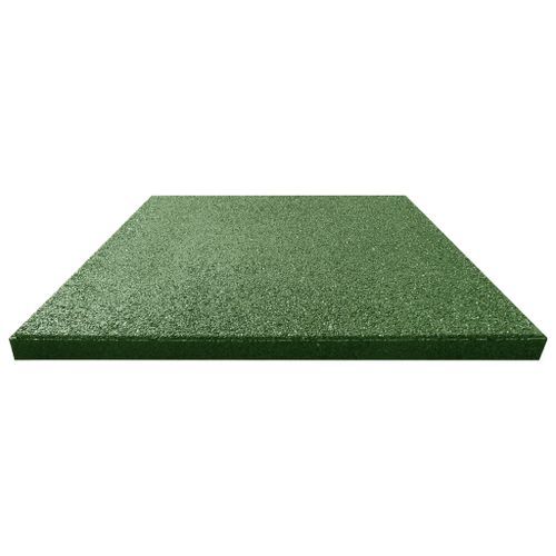 Carreaux de protection antichoc 18pcs Caoutchouc 50x50x3cm Vert - Photo n°3; ?>