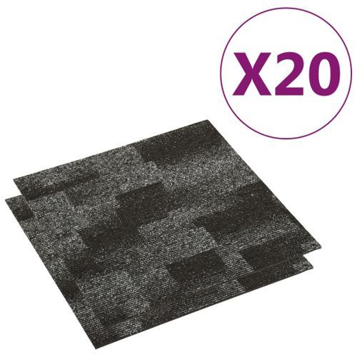 Carreaux de tapis de sol 20 pcs 5 m² Anthracite - Photo n°2; ?>
