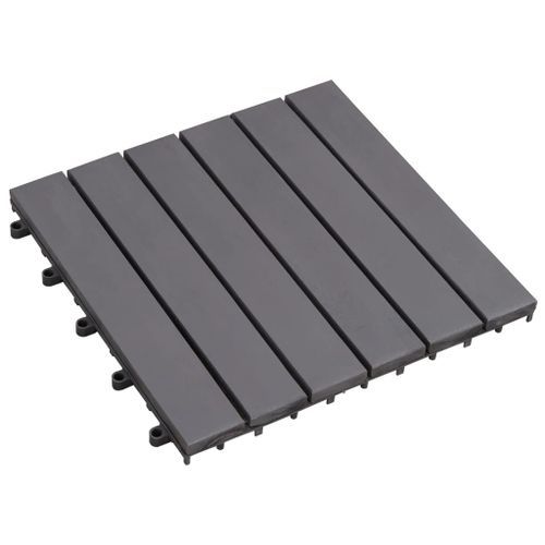 Carreaux de terrasse 30pcs Délavage gris 30x30 cm Acacia solide 2 - Photo n°2; ?>