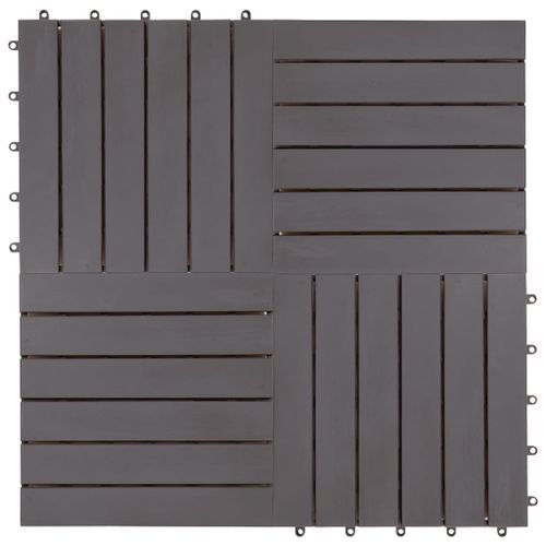 Carreaux de terrasse 30pcs Délavage gris 30x30 cm Acacia solide 2 - Photo n°3; ?>