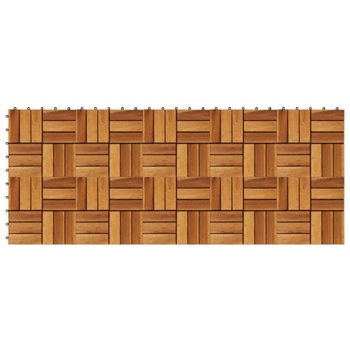 Carreaux de terrasse 30x30 cm 10 pcs Acacia - Photo n°3; ?>