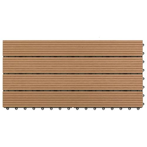 Carreaux de terrasse 6 pcs WPC 60x30 cm 1,08 m² Marron - Photo n°3; ?>