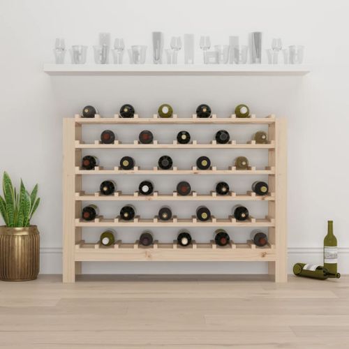 Casier à vin 109,5x30x82 cm Bois de pin massif - Photo n°3; ?>