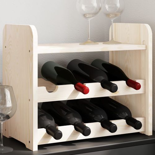 Casier à vin avec panneau supérieur 43x25x37 cm bois pin massif - Photo n°2; ?>