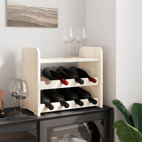 Casier à vin avec panneau supérieur 43x25x37 cm bois pin massif - Photo n°3; ?>