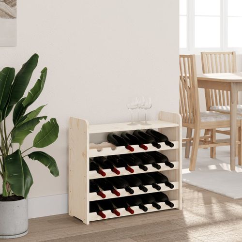 Casier à vin et panneau supérieur 67,5x25x60 cm bois pin massif - Photo n°3; ?>