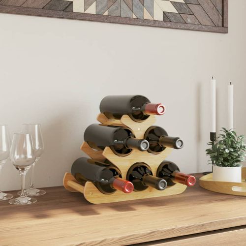 Casier à vin pour 6 bouteilles 35x18x25,5 cm bambou - Photo n°2; ?>