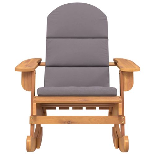 Chaise à bascule Adirondack avec coussins bois massif d'acacia - Photo n°3; ?>