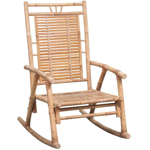 Chaise à bascule avec coussin Bambou 5 - Photo n°2; ?>
