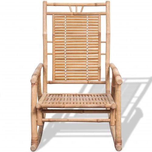 Chaise à bascule en bambou - Photo n°2; ?>