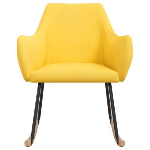 Chaise à bascule Jaune moutarde Tissu Solaly - Photo n°3; ?>