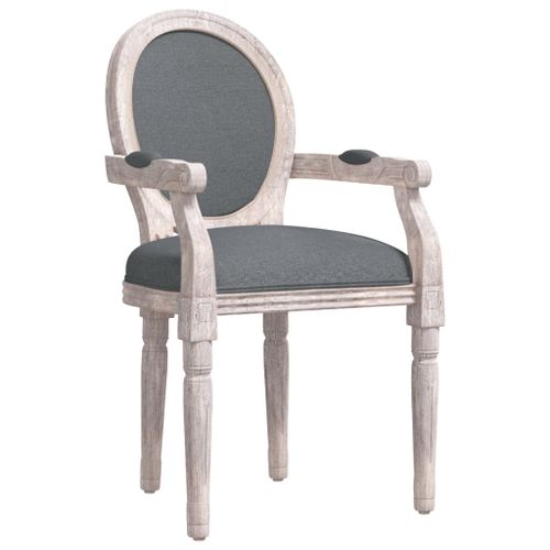 Chaise à manger gris foncé 54x56x96,5 cm tissu - Photo n°2; ?>