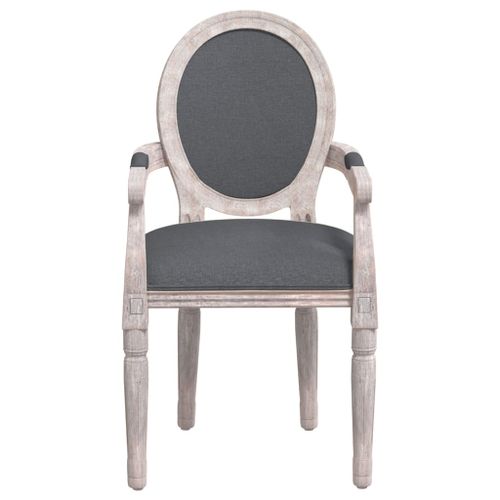 Chaise à manger gris foncé 54x56x96,5 cm tissu - Photo n°3; ?>