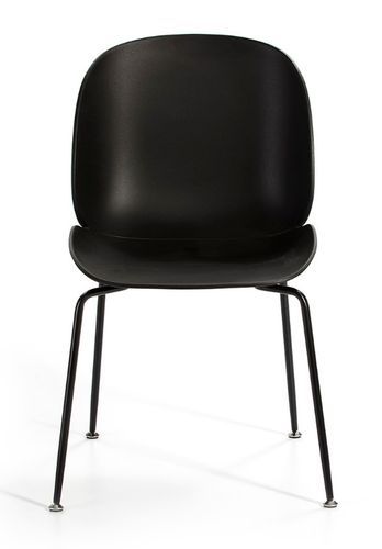 Chaise ASB noir et pieds métal noir Mistik - Photo n°2; ?>