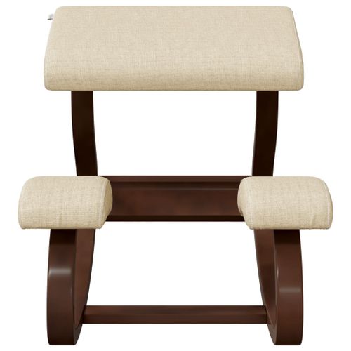 Chaise assis-genoux crème 48x71x51 cm contreplaqué de bouleau - Photo n°3; ?>