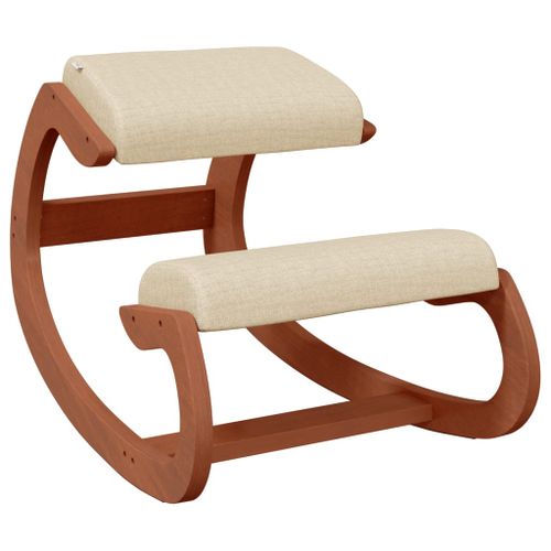 Chaise assis-genoux crème 55x84x55 cm contreplaqué de bouleau - Photo n°2; ?>