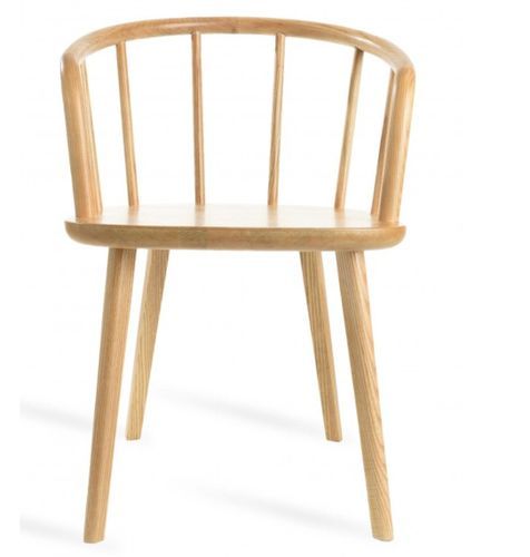 Chaise avec accoudoir en bois de hêtre naturel Rayno - Photo n°2; ?>