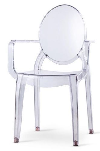 Chaise avec accoudoirs polycarbonate transparent Namon - Lot de 4 - Photo n°2; ?>