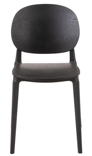 Chaise basic plastique noir Lola L 46 cm - Photo n°2; ?>