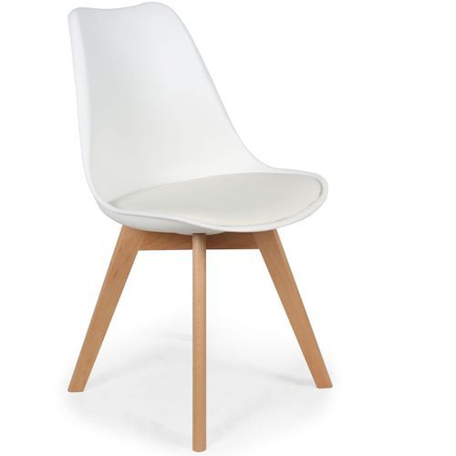 Chaise blanche style scandinave Orna - Lot de 2 - Photo n°2; ?>