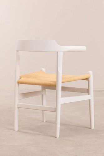 Chaise bois de hêtre blanc et corde tressée Payia - Photo n°3; ?>