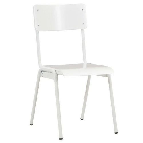 Chaise bois et pieds métal blanc Kaem - Lot de 2 - Photo n°2; ?>