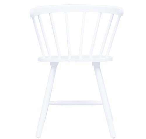 Chaise bois hévéa massif laqué blanc Caleo - Lot de 2 - Photo n°3; ?>
