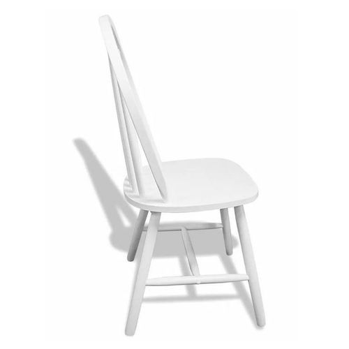 Chaise bois massif blanc Bloum - Lot de 2 - Photo n°2; ?>