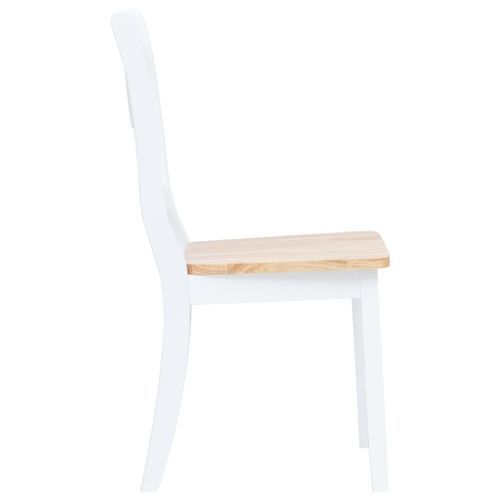 Chaise bois massif blanc et naturel Aero - Lot de 6 - Photo n°3; ?>