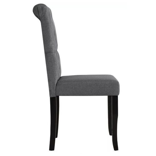 Chaise tissu gris et pieds bois massif Ciréam - Lot de 4 - Photo n°3; ?>