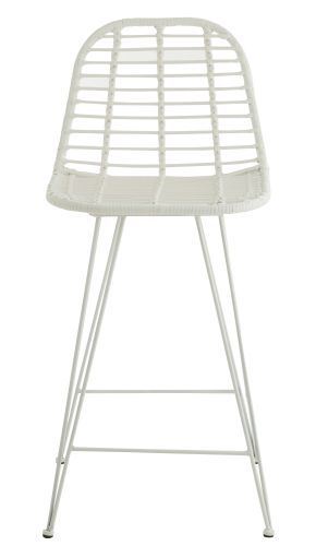 Chaise de bar extérieur métal blanc Toshi L 57 cm - Photo n°2; ?>