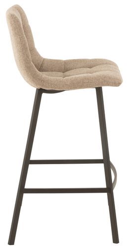 Chaise de bar métal beige Stephy L 47 cm - Photo n°3; ?>