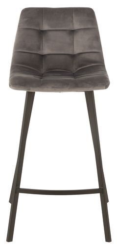 Chaise de bar métal gris Benji L 47 cm - Photo n°2; ?>