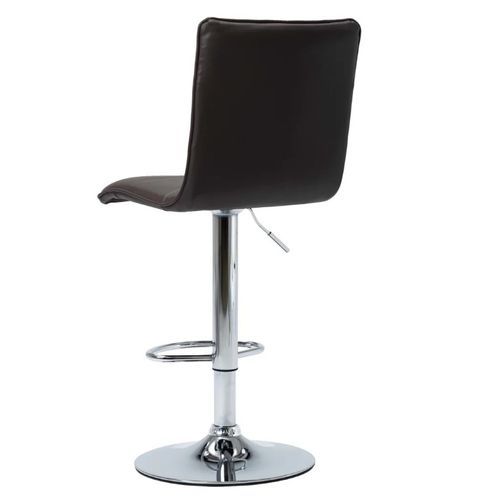 Chaise De Bar Simili Cuir Marron Et Métal Chromé Rand 16 Chaise de bar simili cuir marron et métal chromé Rand - Photo n°2; ?>