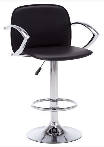 Chaise de bar réglable simili cuir noir Kisto - Lot de 2 - Photo n°2; ?>
