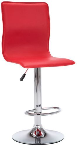 chaise de bar simili cuir rouge et pieds métal chromé Vial - Lot de 2 - Photo n°2; ?>