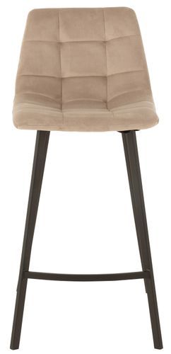 Chaise de bar tissu métal beige Olivia Assise 69 cm - Photo n°2; ?>