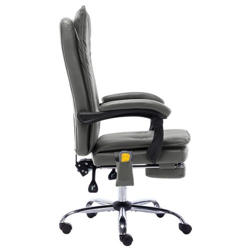 Chaise de bureau de massage Anthracite Similicuir 5 - Photo n°3; ?>