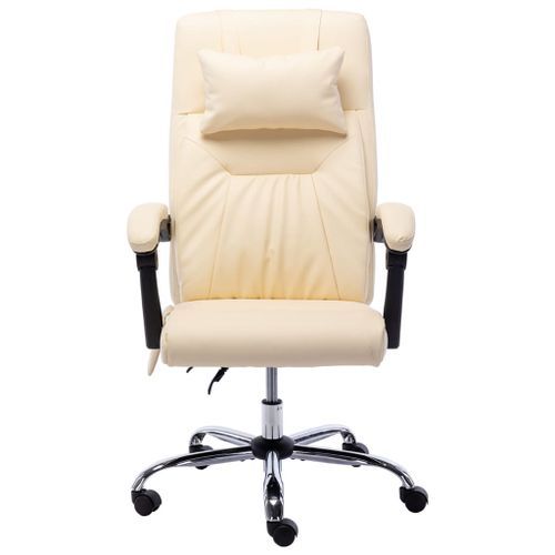 Chaise de bureau de massage Crème Similicuir 2 - Photo n°2; ?>