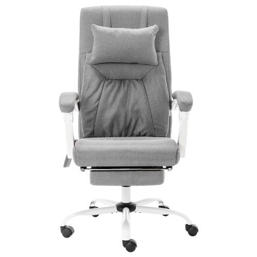 Chaise de bureau de massage Gris Tissu 2 - Photo n°2; ?>