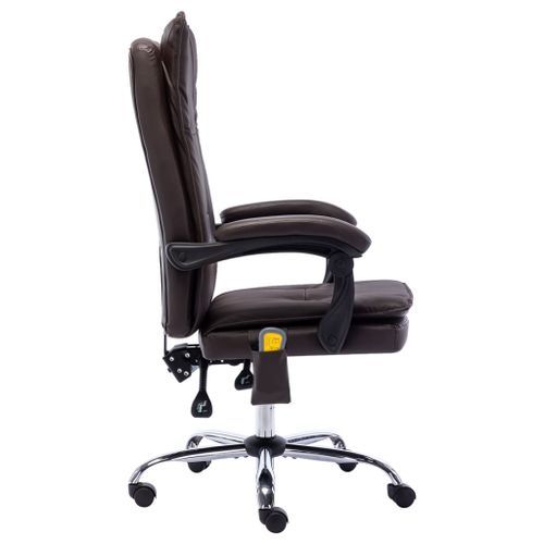 Chaise de bureau de massage Marron Similicuir 3 - Photo n°3; ?>