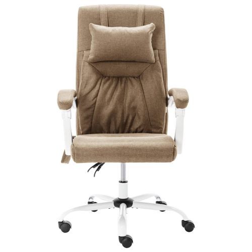 Chaise de bureau de massage Taupe Tissu 3 - Photo n°2; ?>
