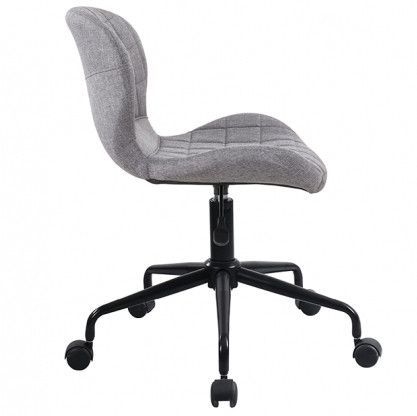 Chaise de bureau design tissu gris clair Hermes - Photo n°3; ?>