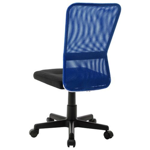 Chaise de bureau Noir et bleu 44x52x100 cm Tissu en maille - Photo n°3; ?>