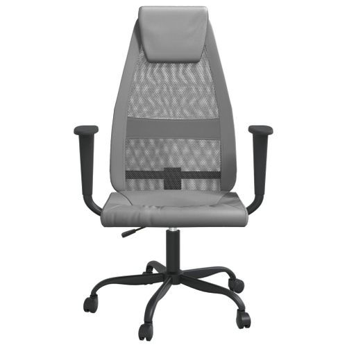 Chaise de bureau réglable en hauteur gris - Photo n°3; ?>