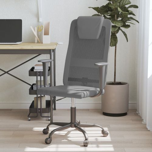 Chaise de bureau réglable en hauteur gris - Photo n°2; ?>