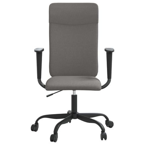 Chaise de bureau réglable en hauteur gris foncé tissu - Photo n°3; ?>