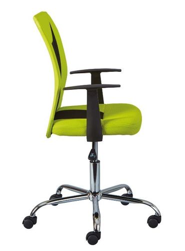 Chaise de bureau réglable simili cuir vert et noir Roll - Photo n°2; ?>