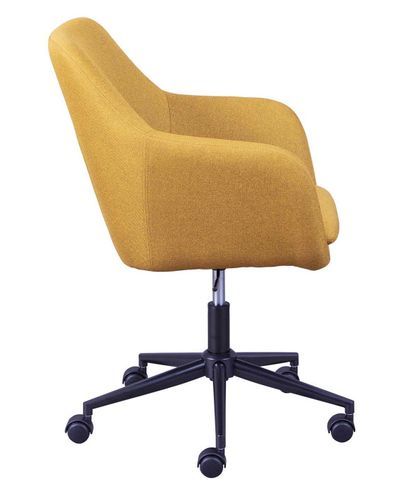 Chaise de bureau réglable tissu jaune Zenit - Photo n°2; ?>