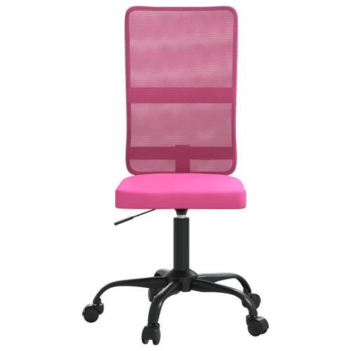 Chaise de bureau rose tissu en maille - Photo n°3; ?>